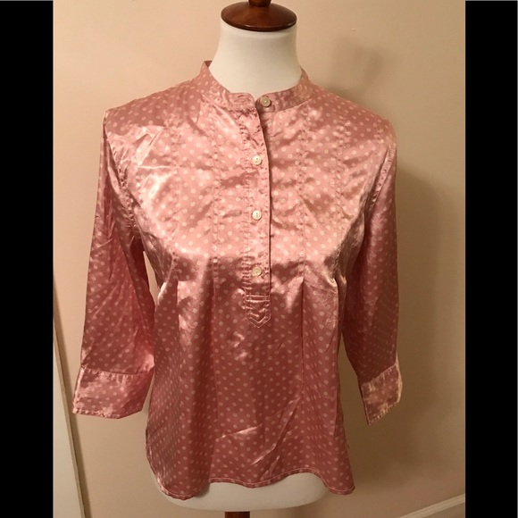 Gap pink and whit polka dot blouse - Picture 1 of 6